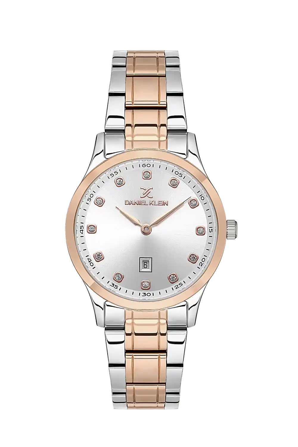 Daniel Klein - DK.1.13594-5 - Women's Watch – Silver Dial – 32mm – QuartzIPS/IP Pink R.Gold