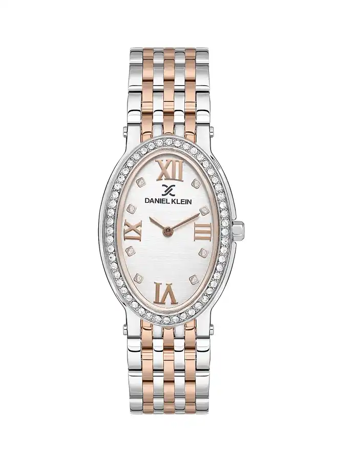 Daniel Klein - DK.1.13600-5 - Women's Watch – Silver Dial – 27*37mm – QuartzIPS/IP Pink R.Gold
