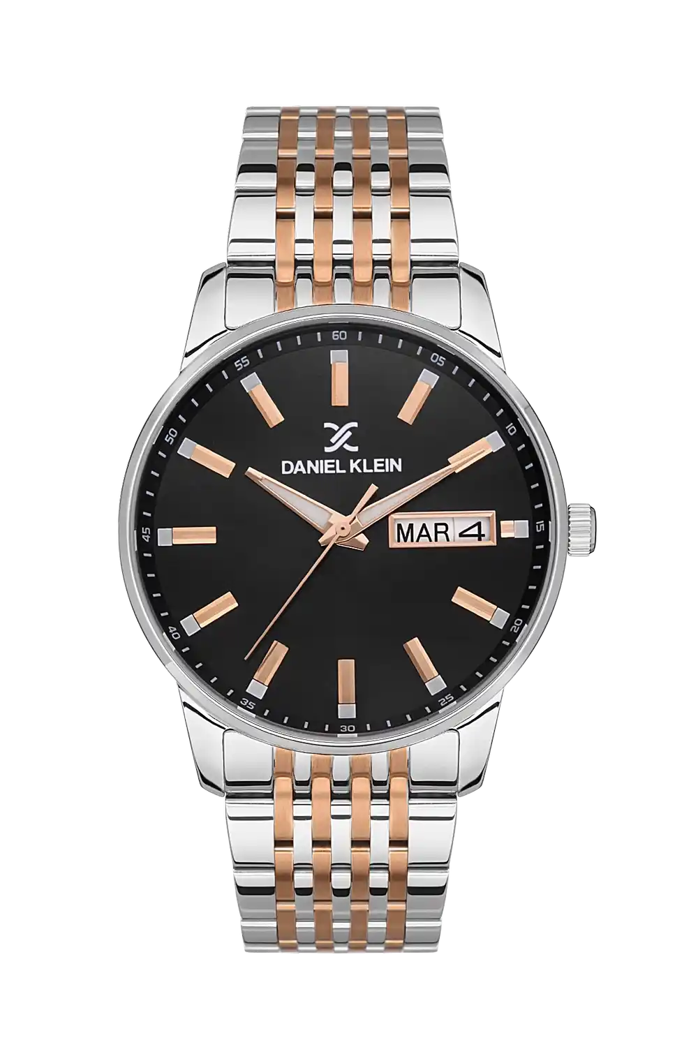 Daniel Klein - DK.1.13554-4 - Women's Watch – Black Dial – 45MM – QuartzIPS/IP Pink R.Gold