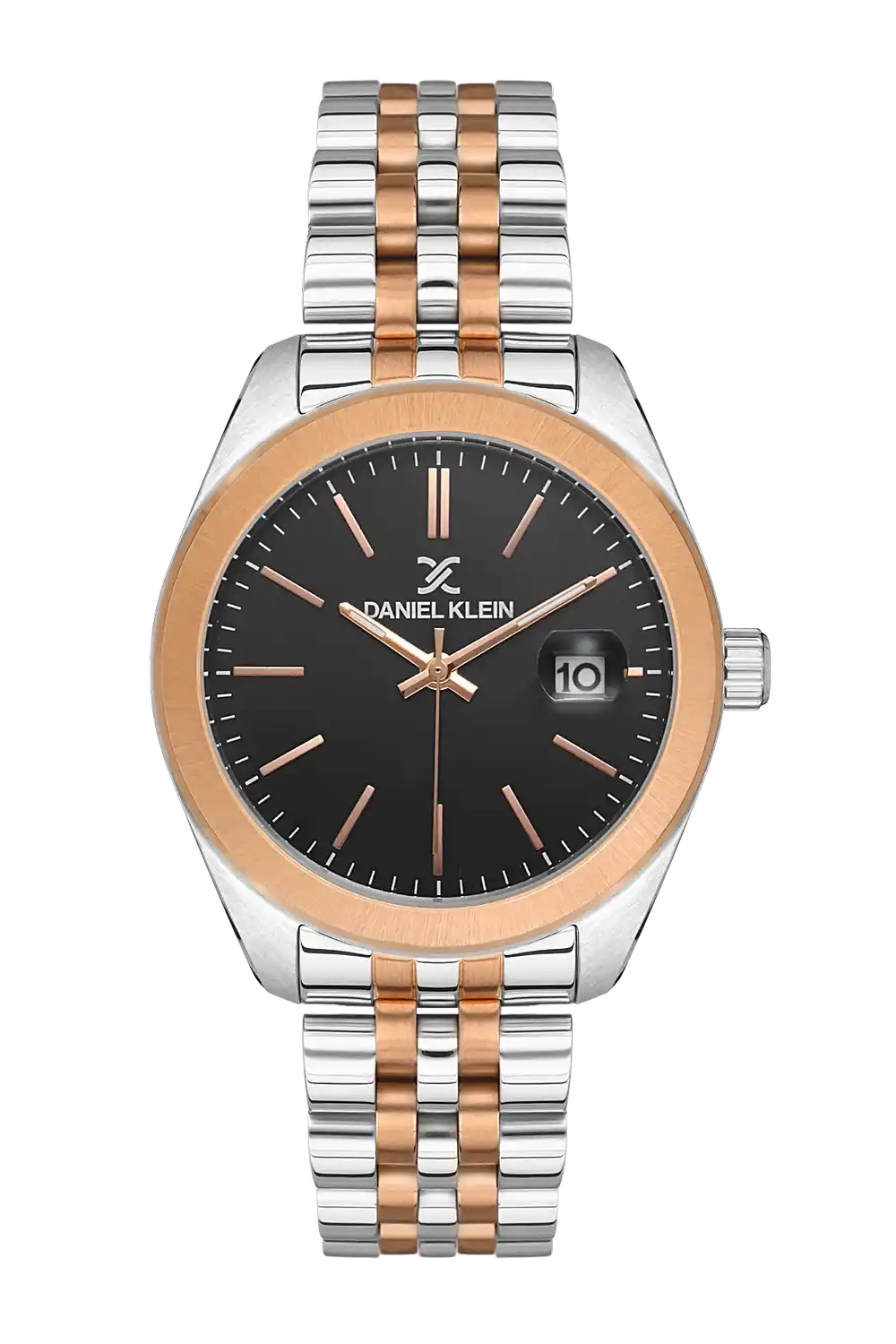 Daniel Klein - DK.1.13566-5 - Women's Watch – Gun Black Dial – 41MM – QuartzIPS/IP Pink R.Gold