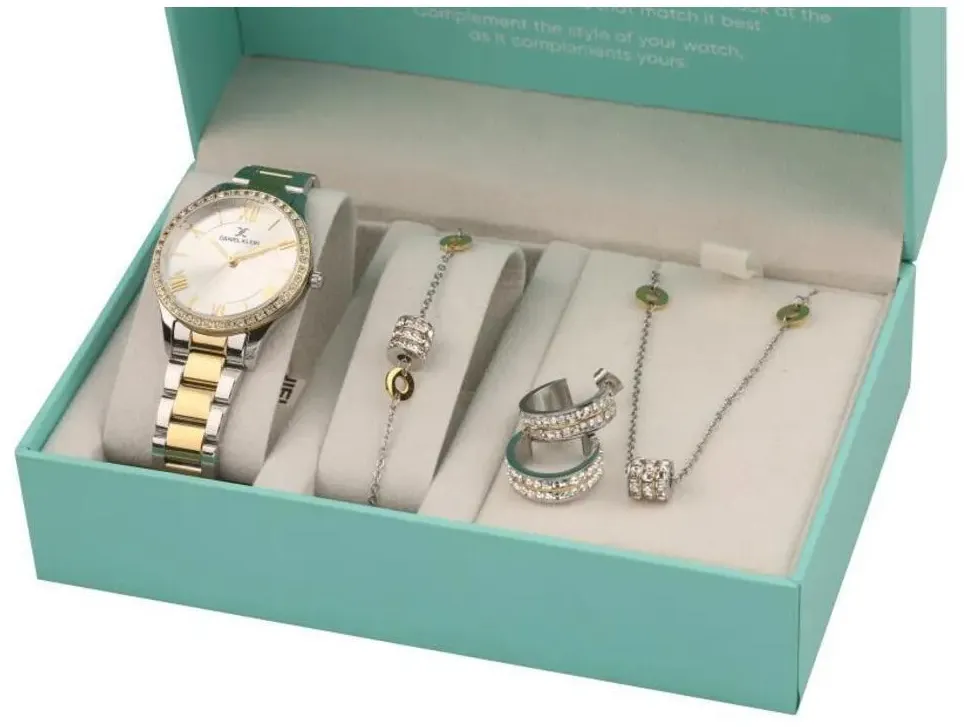 Daniel Klein - DK.1.13569-2 - Women's Watch – Silver Dial – 34MM – QuartzIPS/IPG