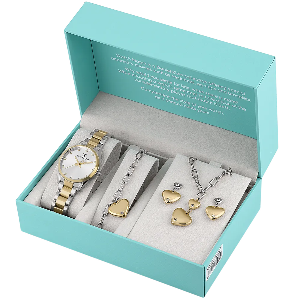 Daniel Klein - DK.1.13570-3 - Women's Watch – Silver Dial – 34MM – QuartzIPS/IPG