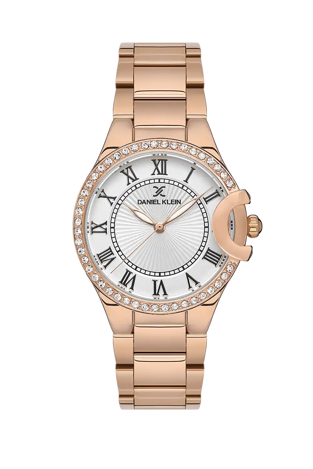 Daniel Klein - DK.1.13603-5 - Women's Watch – Silver Dial – 33mm – QuartzIP Pink R.Gold