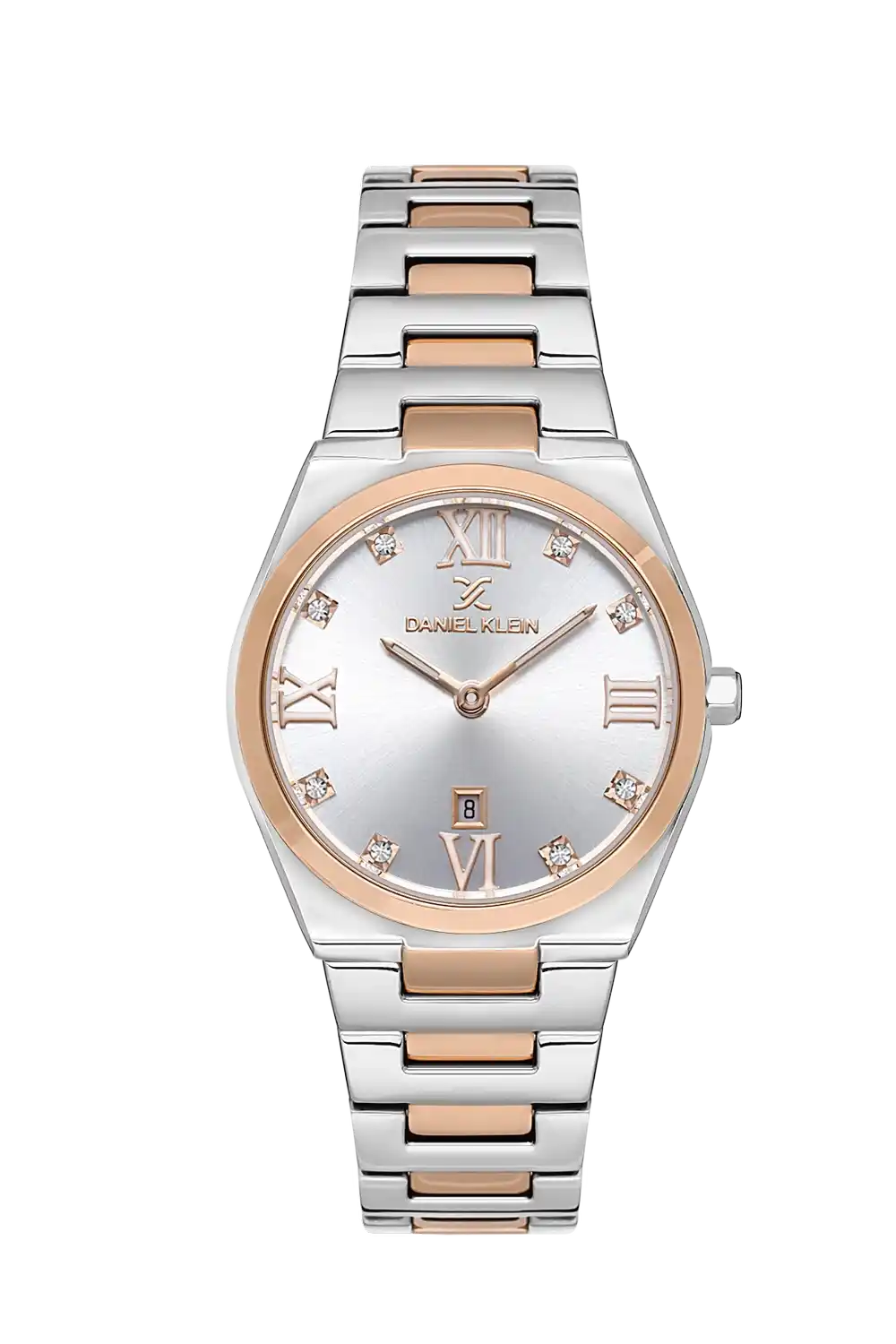Daniel Klein - DK.1.13610-5 - Women's Watch – Silver Dial – 32mm – QuartzIPS/IP Pink R.Gold