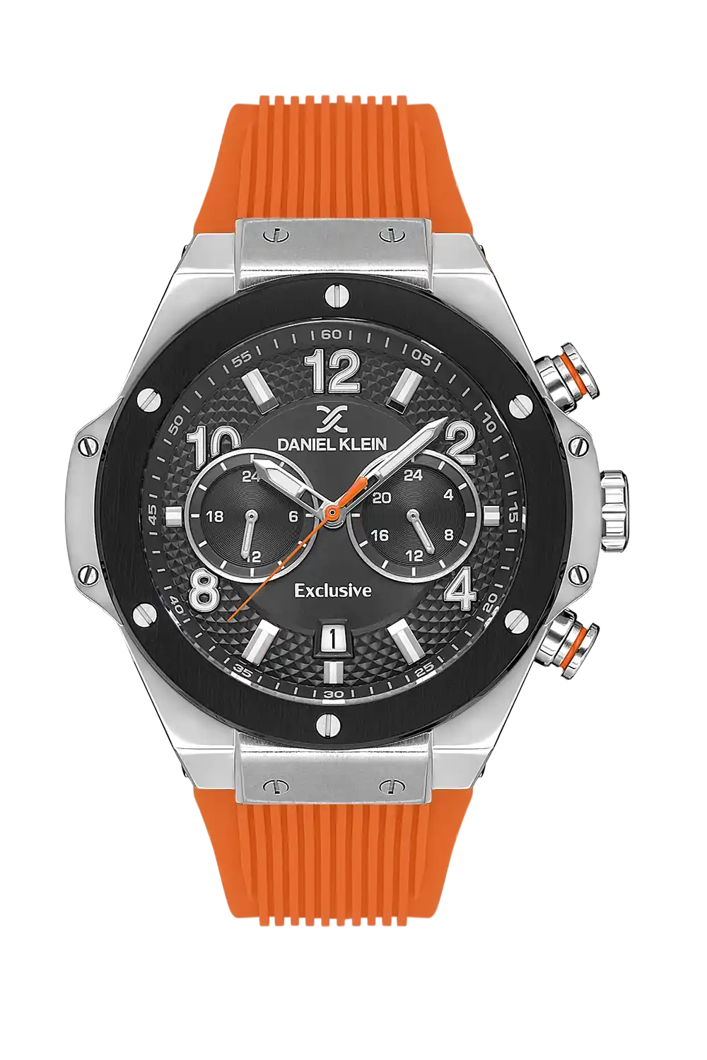 Daniel Klein - DK.1.13615-4 - Men's Watch – Gun Dial – 44mm – QuartzOrange