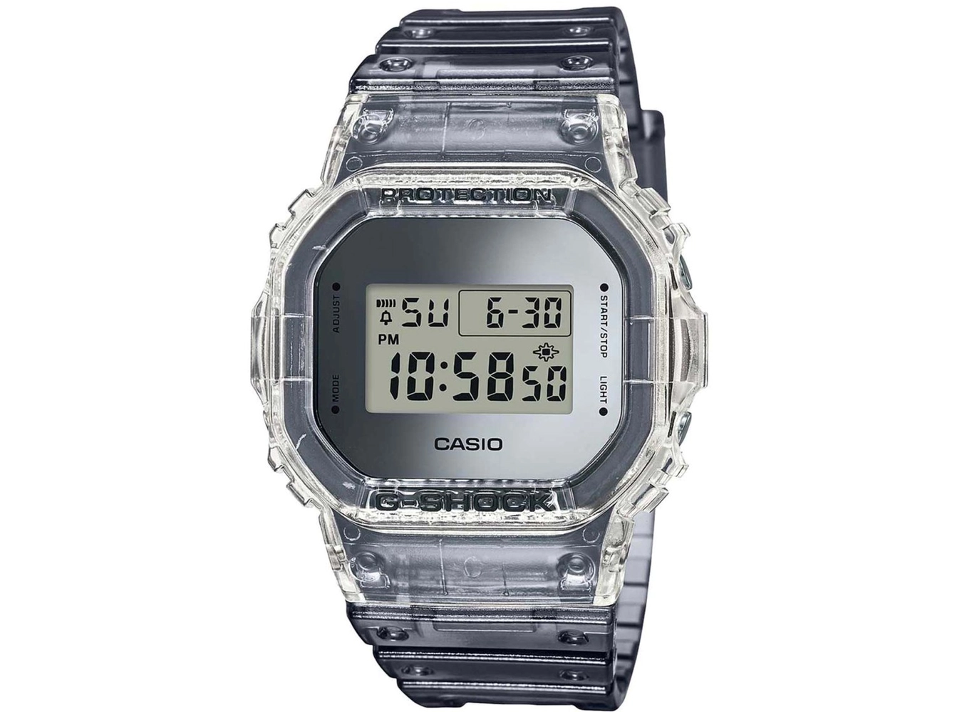 DW-5600SK-1DR_Casio – Men – Clear – 42.8MM – QuartzClear