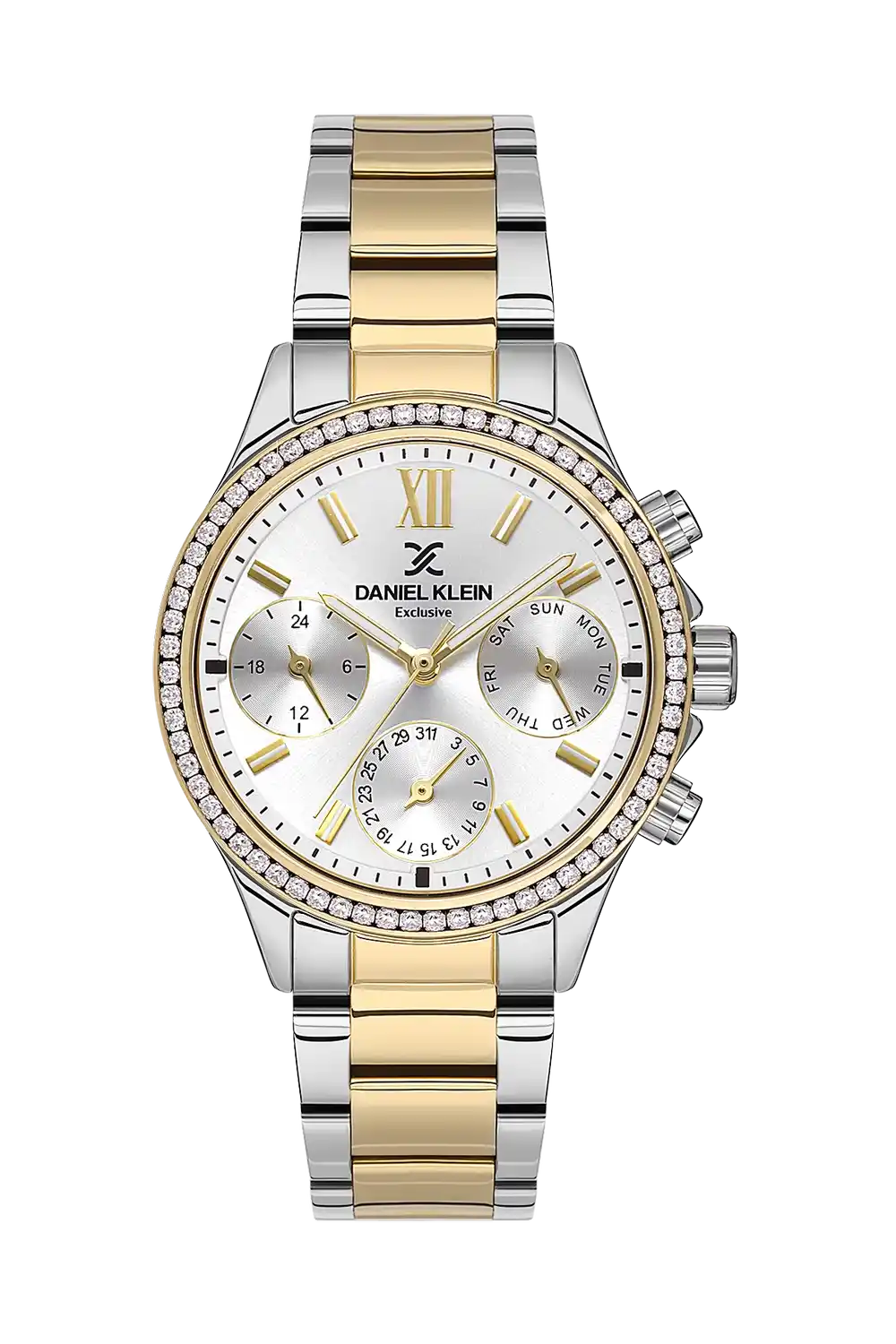 Daniel Klein - DK.1.13617-3 - Women's Watch – Silver Dial – 34mm – QuartzIPS/IPG