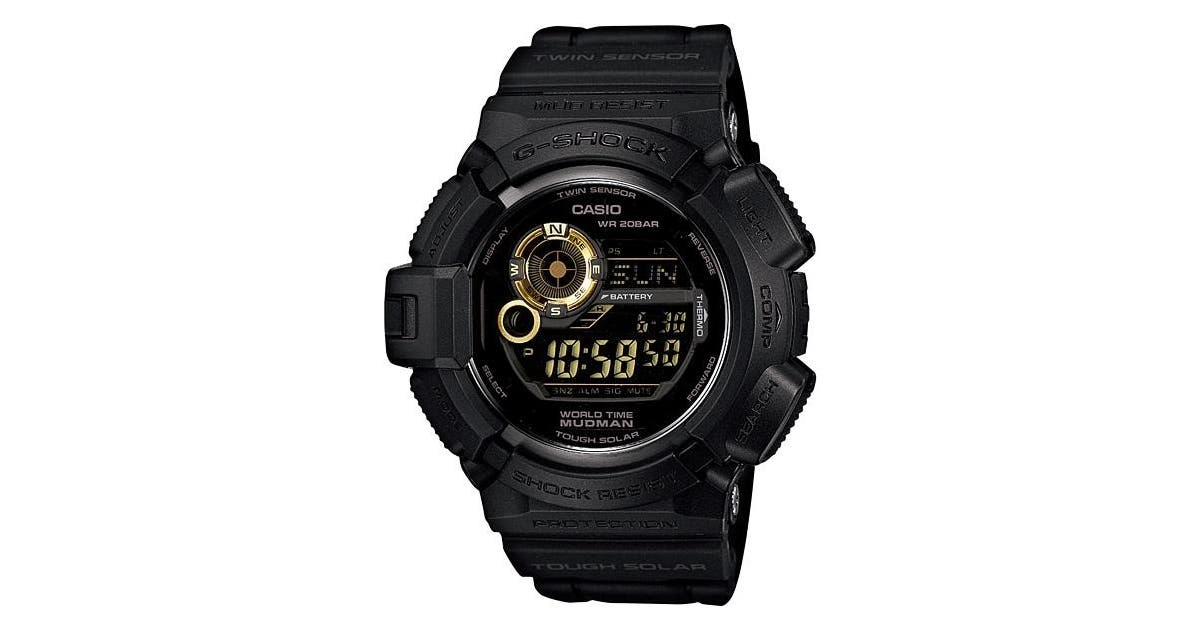 G-9300GB-1DR_Casio – Men – Black – 50MM – QuartzBlack