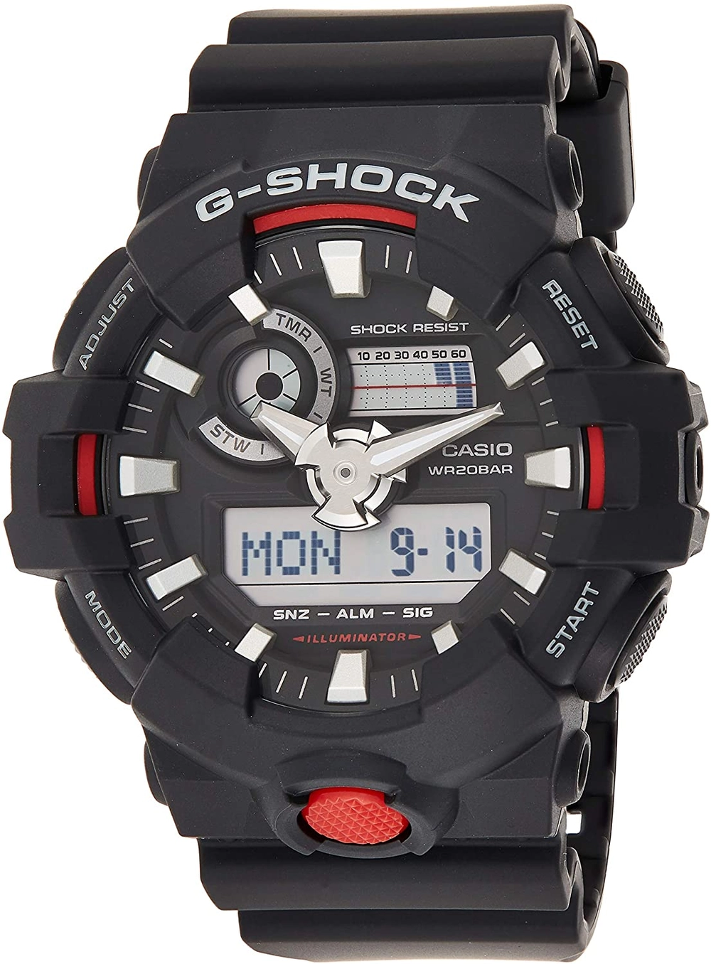 GA-700-1ADR_Casio – Men – Black – 53.4MM – QuartzBlack