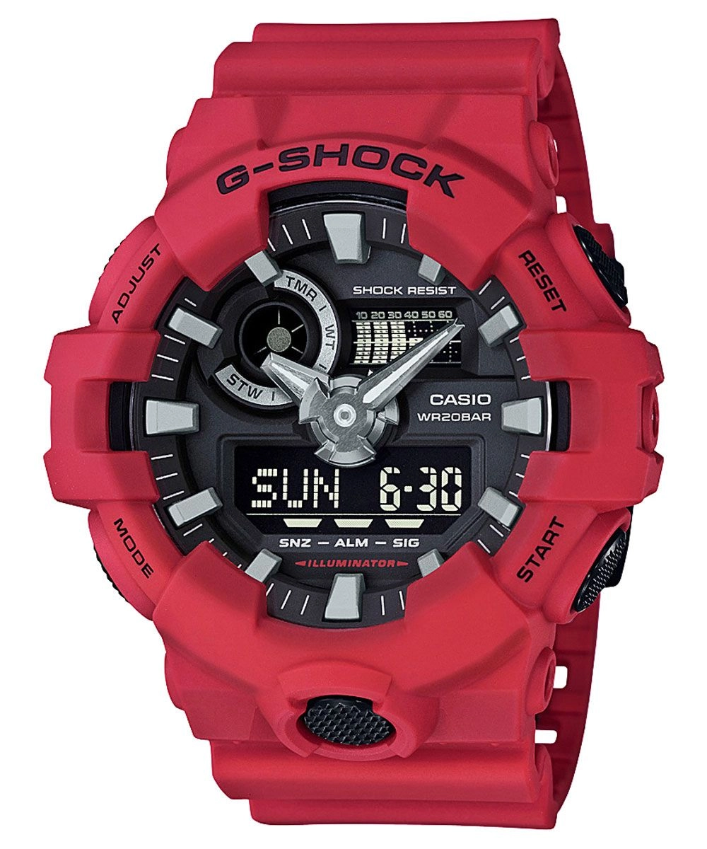 GA-700-4ADR_Casio – Men – RED – 53.4MM – QuartzRED