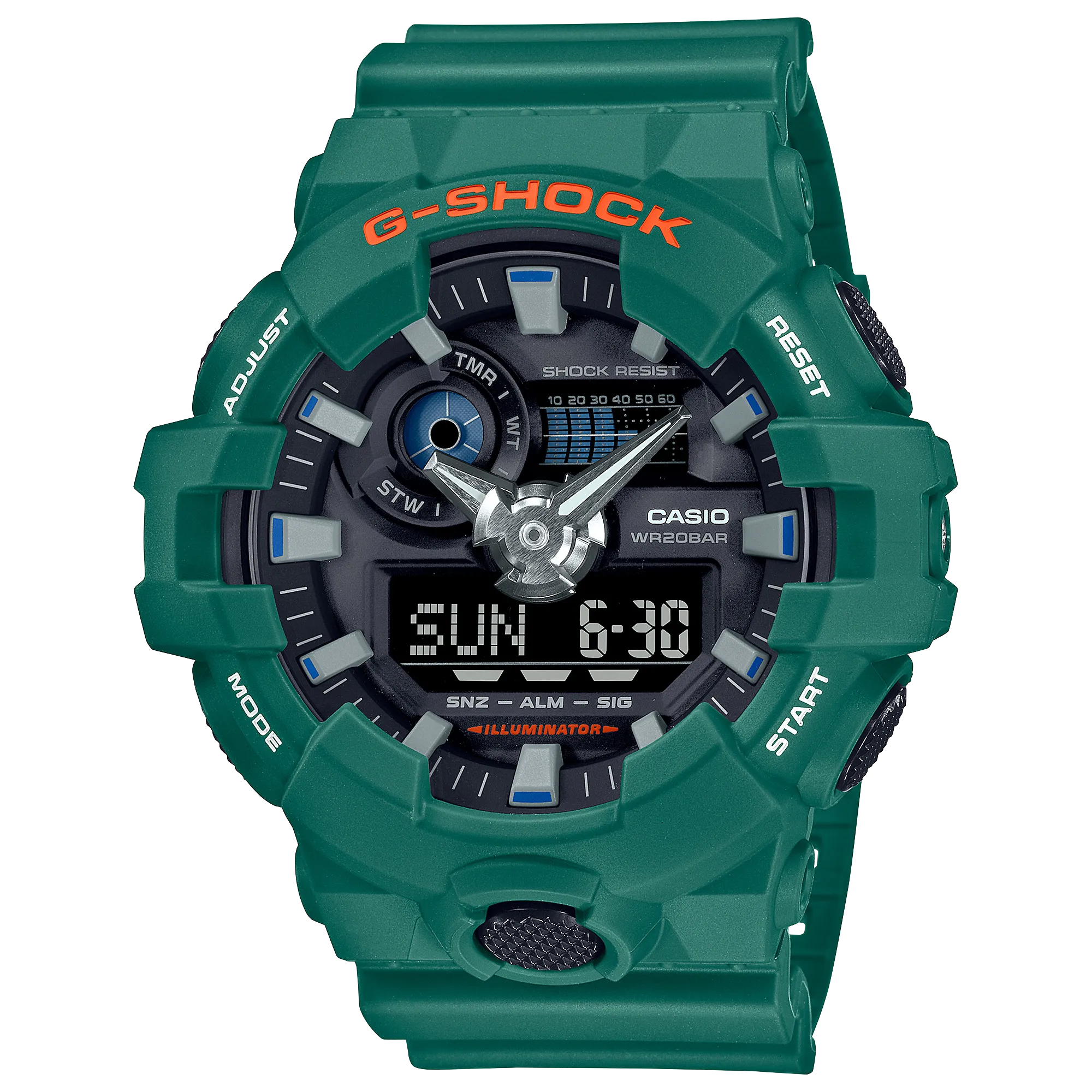 GA-700SC-3ADR_Casio – MEN – GREEN – 53.4MM – QuartzGREEN