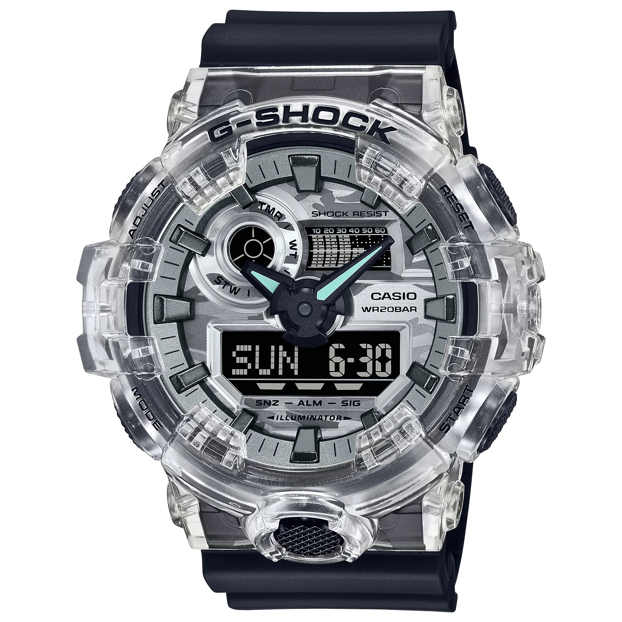 GA-700SKC-1ADR_Casio – MEN – Clear – 53.4MM – QuartzClear