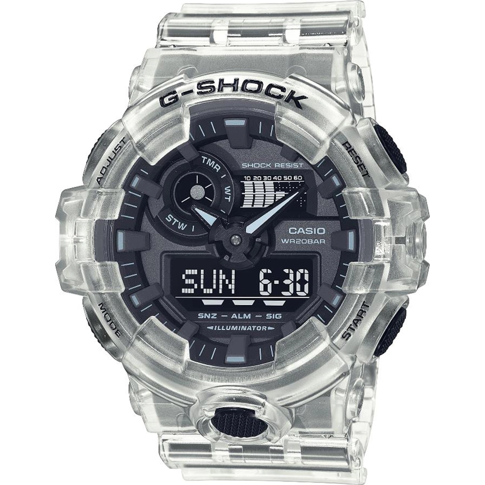 GA-700SKE-7ADR_Casio – Men – Clear – 53.4MM – QuartzClear