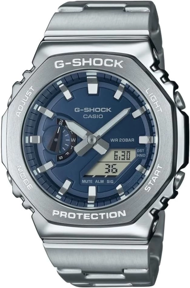 GM-2110D-2BDR_Casio – MEN – SILVER – 44.4MM – QuartzSILVER